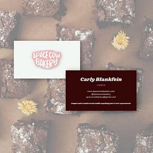 Space Cow Bakery business cards